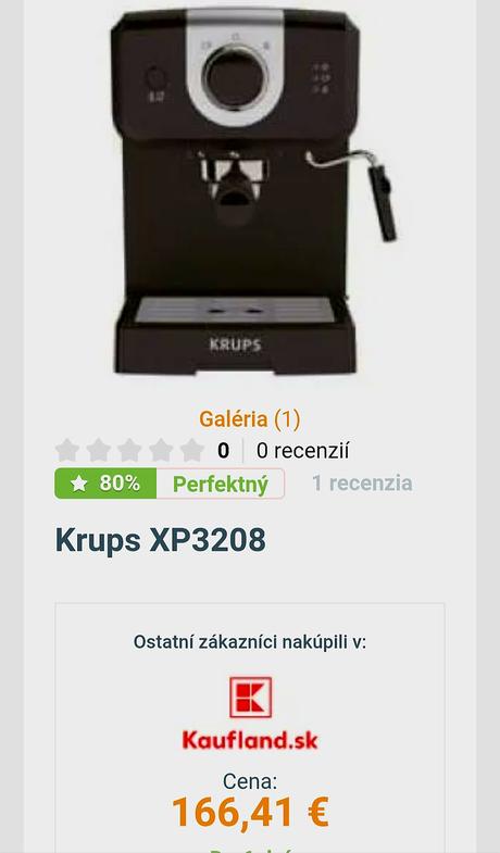 Kávovar pákový krups, krups