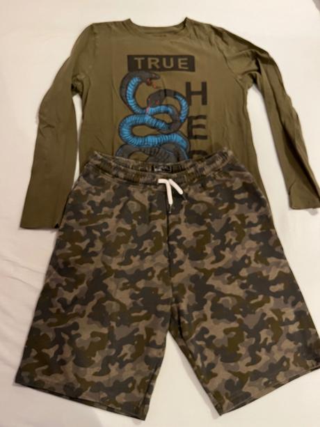 Kraťasy next a tričko 164, next,164