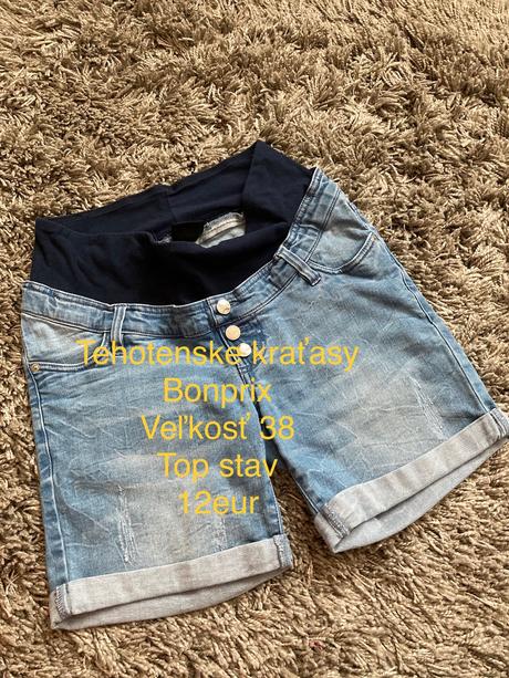 Tehotenske riflové kraťasy, bonprix,38