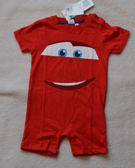 Letný chlapčenský overal disney autá červený, disney,62 / 80