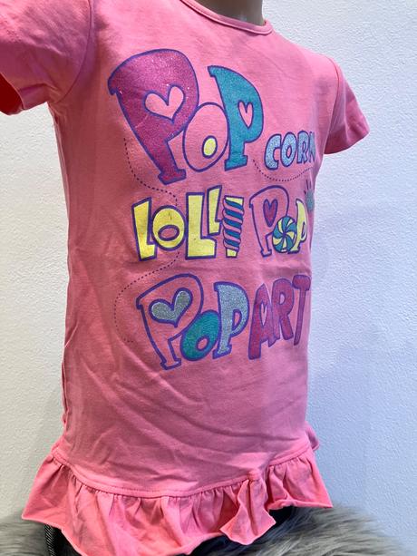 Dievčenské tričko s volánom a nápisom ovs 5-6 r., ovs,116