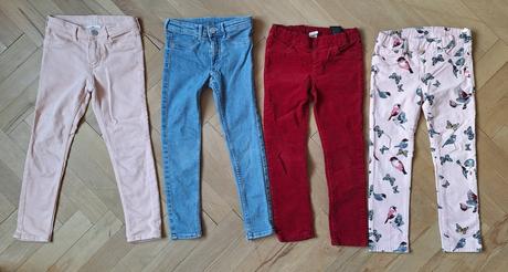 4x nohavice, h&m,110