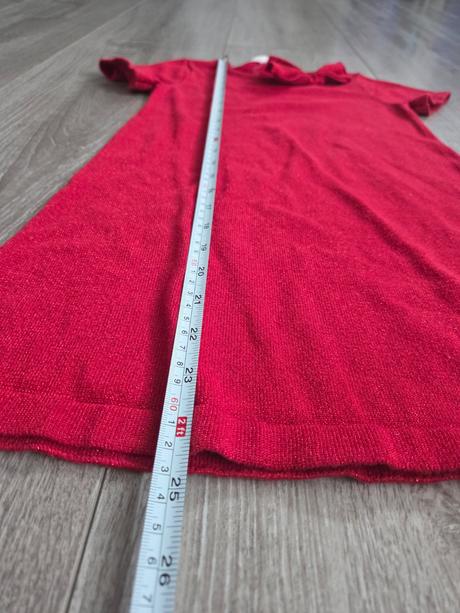 Červené šaty vianočné, h&m,128