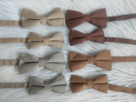 Elegantné bavlnené hladké motýliky otec syn,