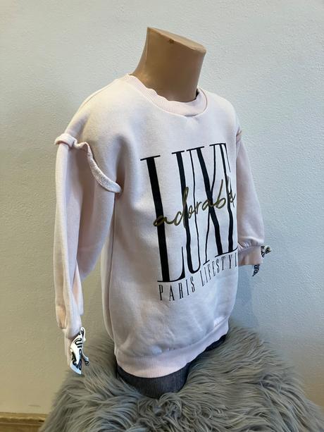 Dievčenská mikina s nápisom a volánmi (4-5 r.), river island,110