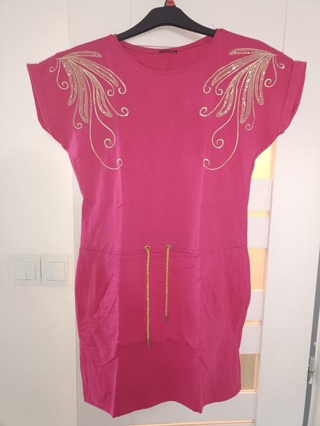 Ružové šaty, l / xl