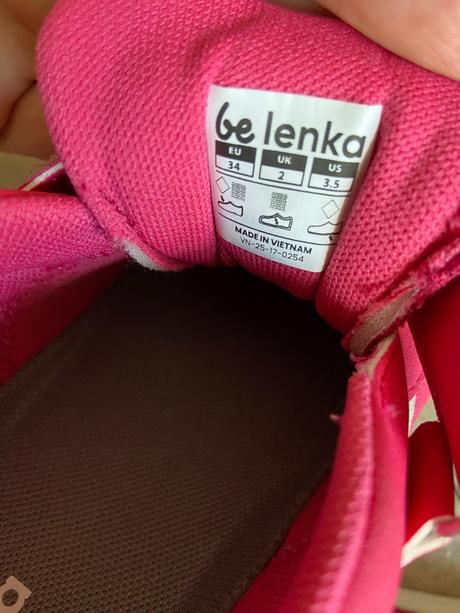 Detské barefoot tenisky glade kids - dark pink, be lenka,34