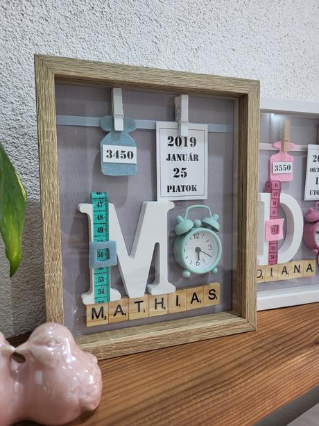 Rámčeky s pamiatkou na narodenie, 