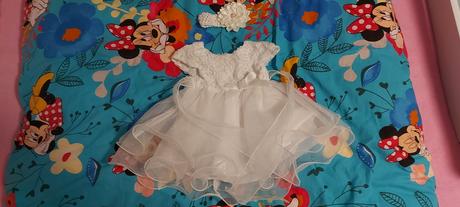 Šaty na krst s čelenkou, 68