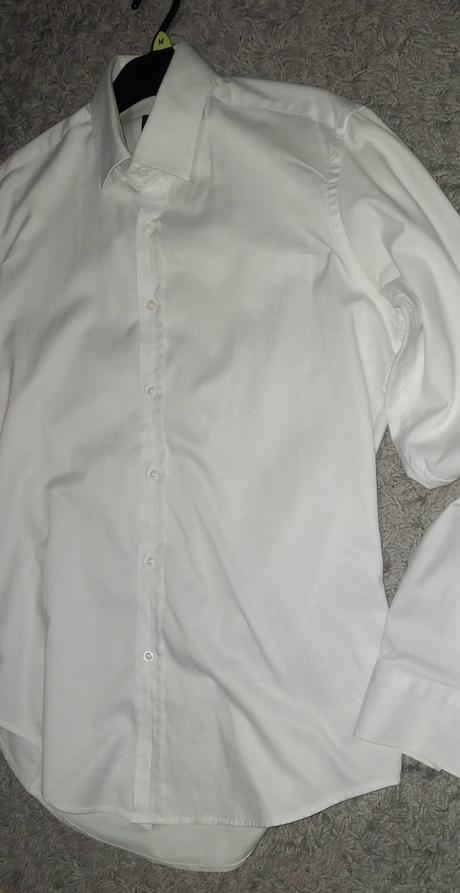 Spoločenská biela košeľa s, s