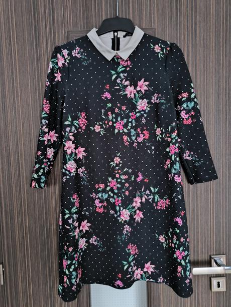 Kvetované šaty s límčekom, mohito,s