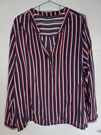 Dámska modrá pásikavá blúzka, kik,48