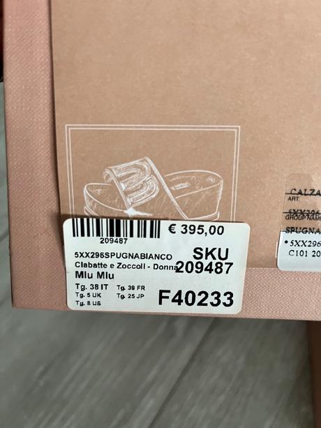 Šľapky miu miu prada, prada,38