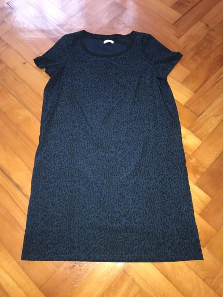 Tmavomodré šaty - leopardie, 36