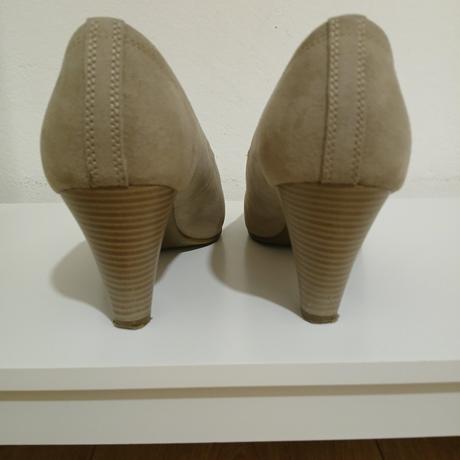 Béžové matné semišové lodičky, graceland,39