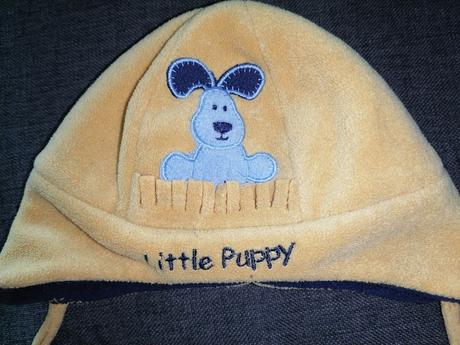 Teplá fleesová čiapka so šteniatkom, 80