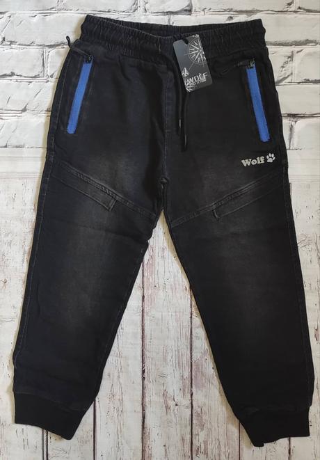 Strečové rifľové tepláky/nohavice, 104 / 116 / 128