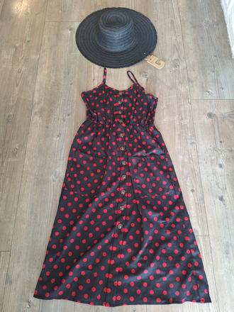 Letne saty red dot, m / s