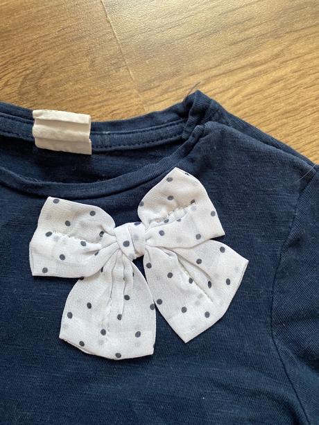 Tričko s mašľou, h&m,92