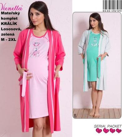 Materská nočná košieľka so županom, vienetta secret,l / m / s / xl / xxl