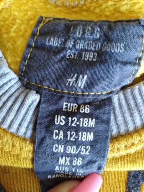 Horcicova mikina, h&m,86