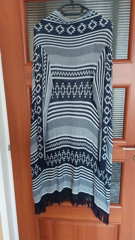 Modrý vzorovaný cardigan s, gate,s