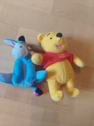 Plyšový medvedík pu a somárik ijáčik disney,
