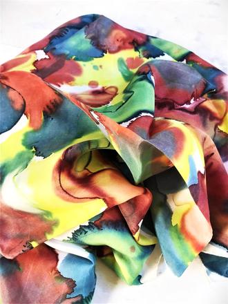 Šatka s abstraktným akvarelovým vzorom, xl