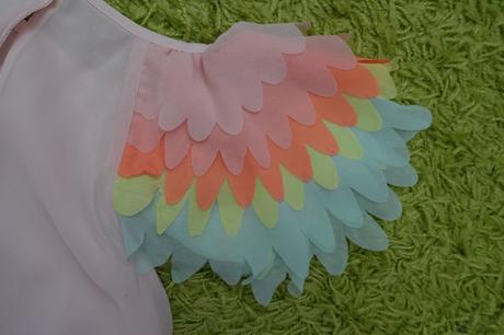 Šaty s vtáčikmi, h&m,140