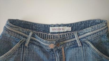 Riflová sukňa, mango,36