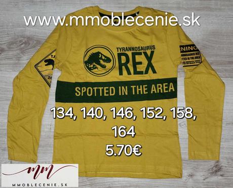 Tričko jurassic world, disney,140 / 146 / 152 / 158 / 164