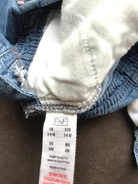 Nove riflove kratasy 3-6 mes, f&f,68