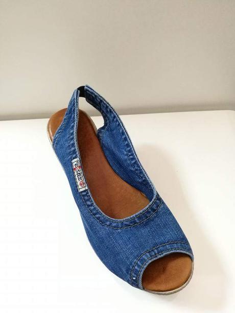 Jeansove sandalky, 37