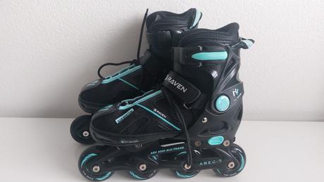 Korčule 2v1 raven pulse black/cyan, 33