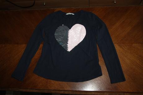 Tricko s premianacimi flitrami 134/140, h&m,134