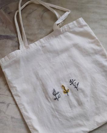 Vyšívaná taška -kvety, 