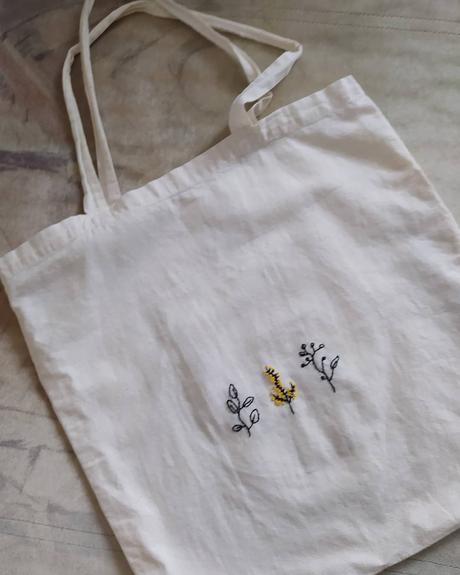 Vyšívaná taška -kvety, 