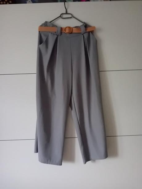 Sivé široké nohavice, 