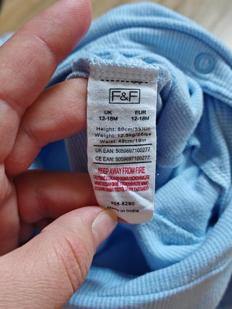 Bavlnený overal 12-18m, f&f,86
