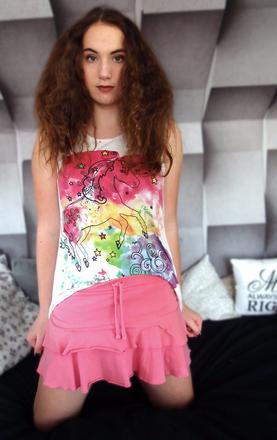 Tielkové tričko, h&m,158