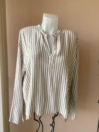 Pekná bluza lanovo bavlnena, 42