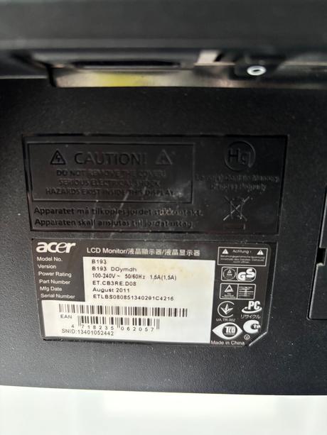 Monitor acer b193, acer