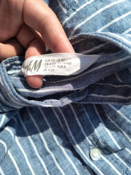 Letná košeľa h&m v. 110, h&m,110