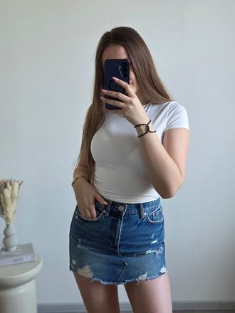 Zara rifľová sukňa s, zara,s
