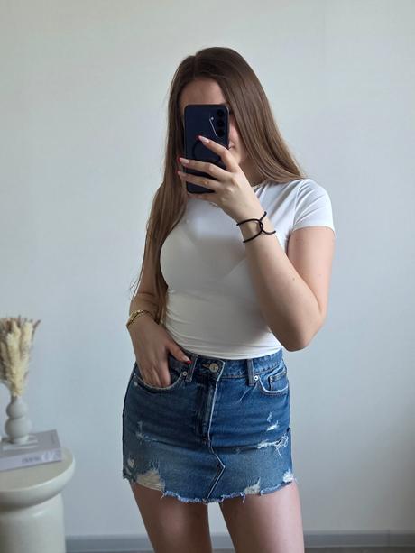 Zara rifľová sukňa s, zara,s