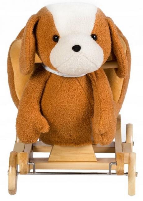 Hojdaci a jazdiaci psík 2v1 -hnedo/biely,