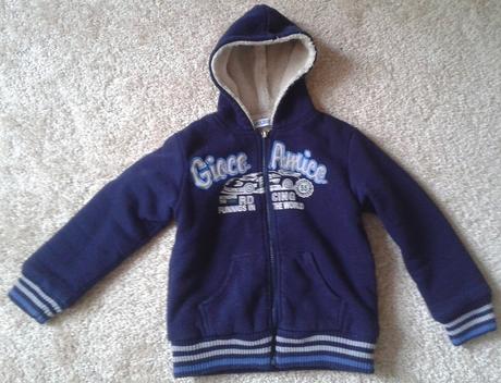 Bunda s kapucňou, hrubá 122/128, 122