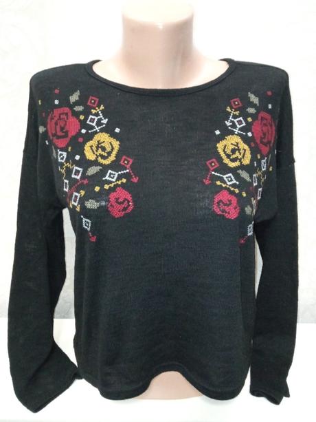 Dievčenský svetrík s kvetmi new look (14-15 r.), new look,164