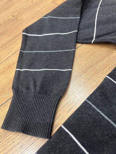 Čierny pánsky sveter páskovaný - gate, gate,xl