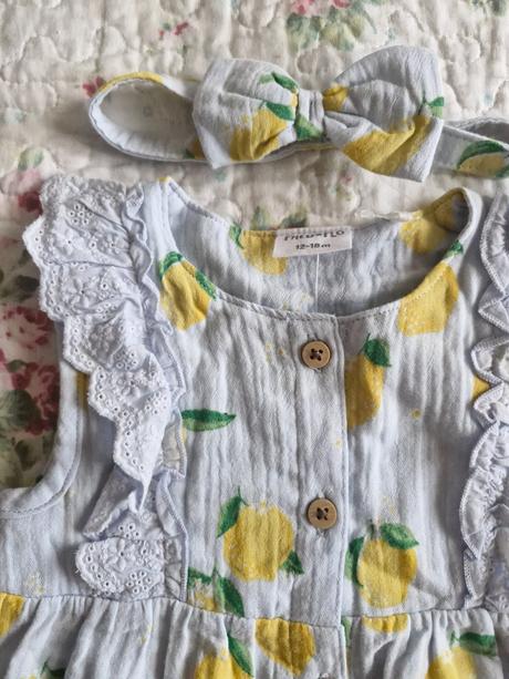 Mušelínový set - citróny, f&f,86